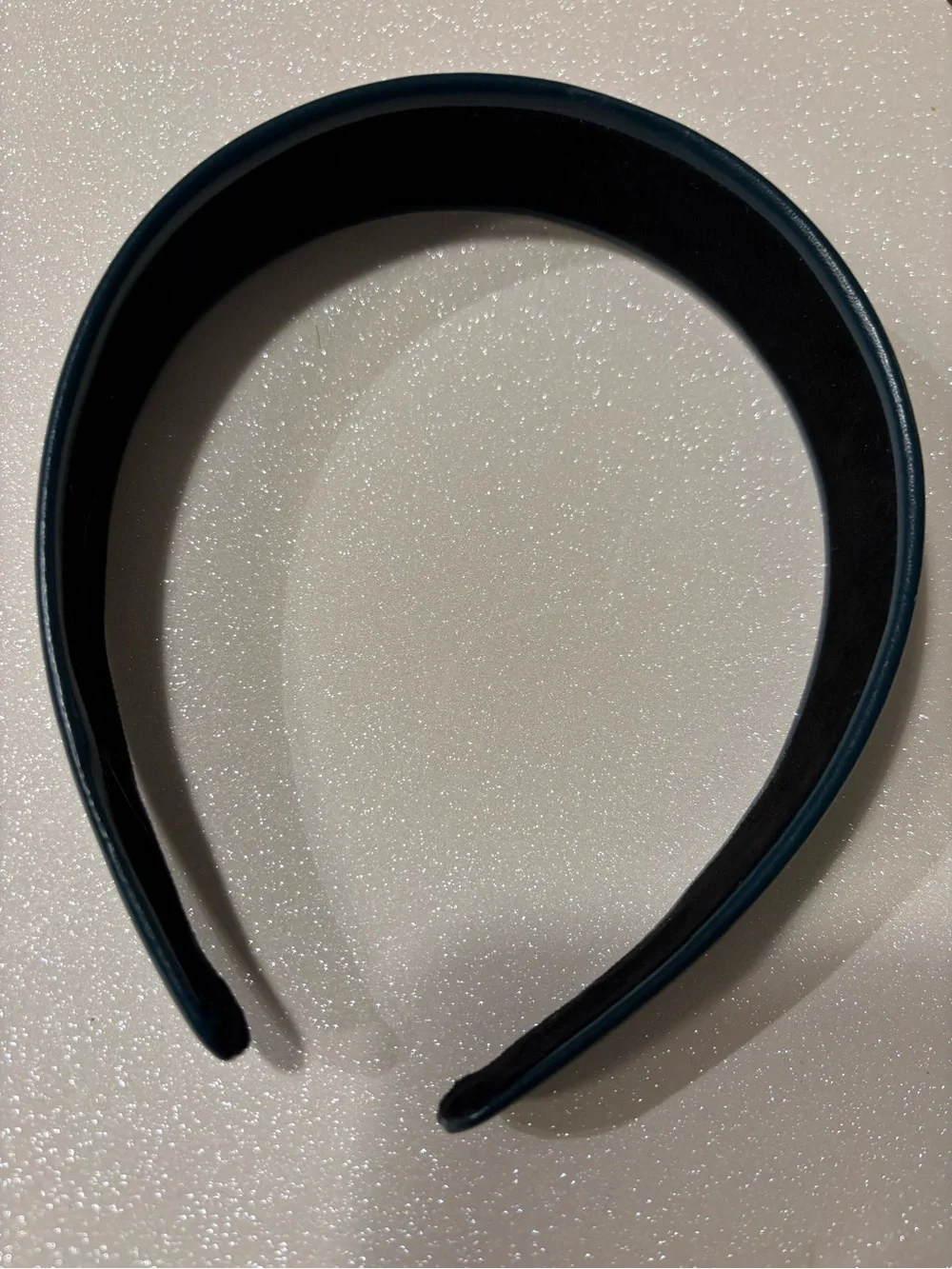 Leather Headband in Teal